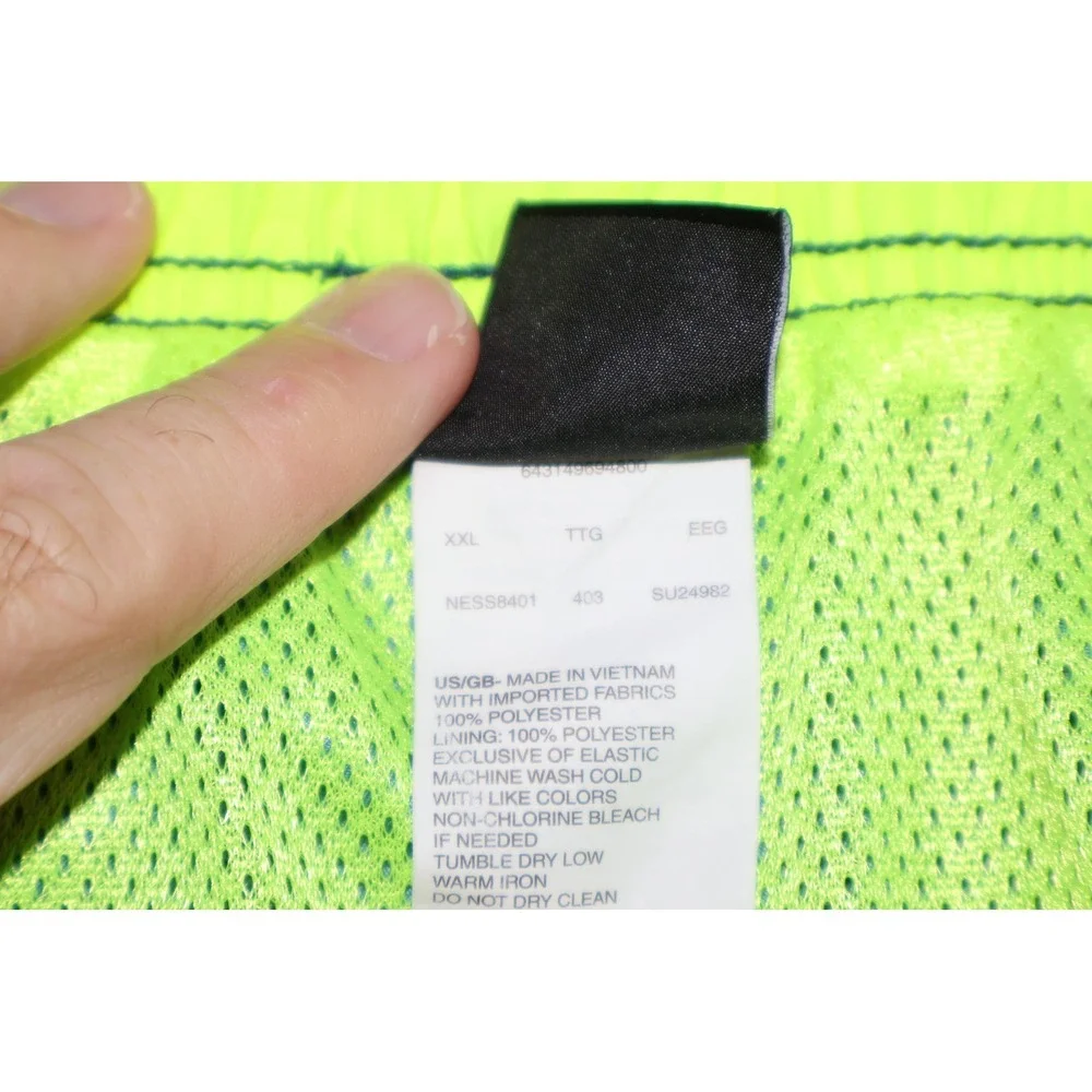 Nike Swimming Trunks Mens XXL Blue Volt Mesh Lined Board Shorts Gym Workout